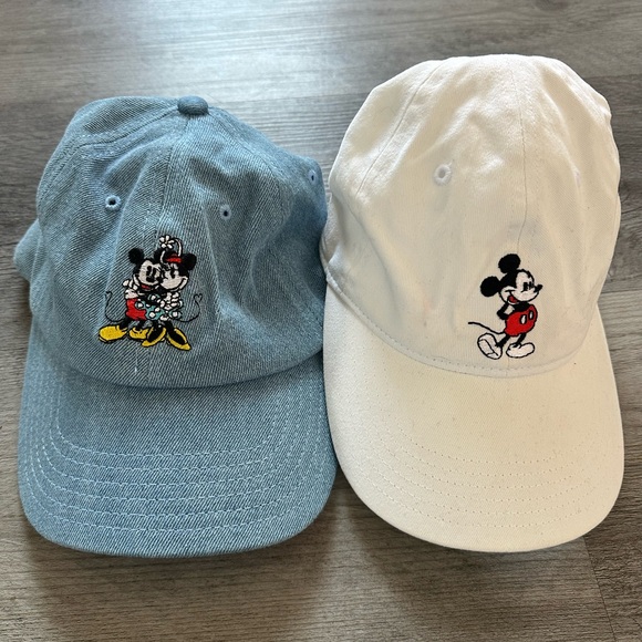 Disney Accessories - Disney Mickey & Minnie Denim Cap Bundle